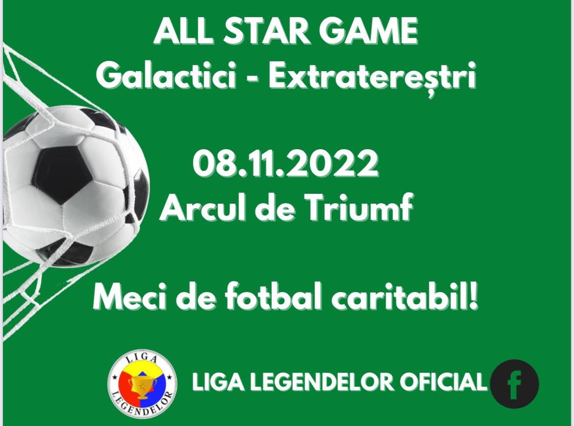 “FOTBALUL FACE BINE” – ”ALL STAR GAME” – ”Alături de Irene și Sectia de Oncohematologie Pediatrica I.C.Fundeni”!