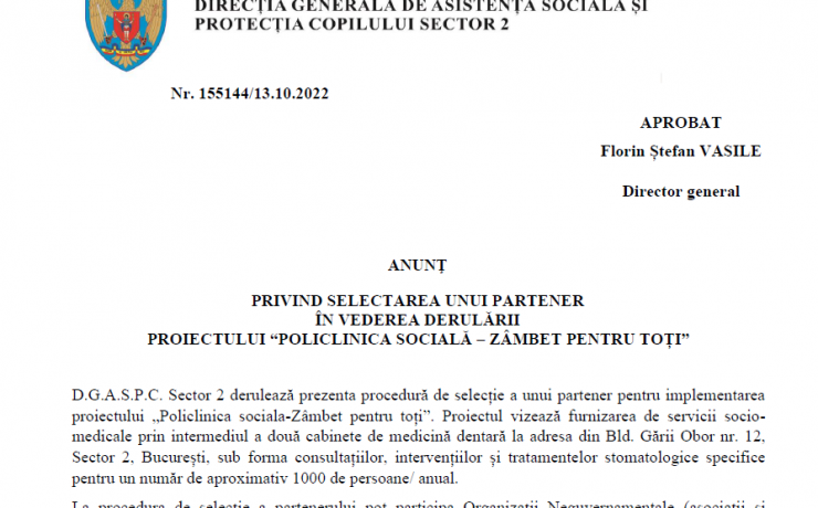 Policlinica sociala-Zâmbet pentru toți