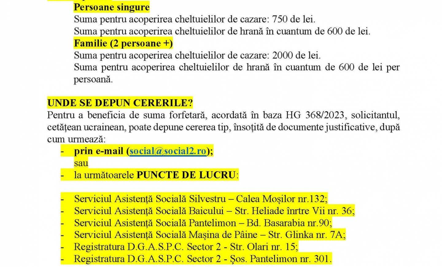 NOUL PROGRAM  DE SUPORT UCRAINA! PRIMA LUNĂ